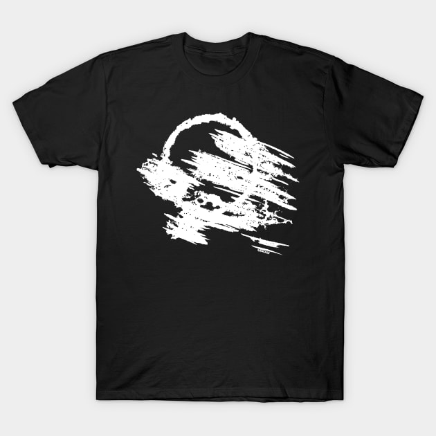 Abstract Ink Smear (White Version) T-Shirt by Jan Grackle